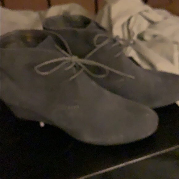 Grey suede botties